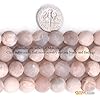 GEM-Inside Genuine Natural Sunstone Matte Frost Gemstone 10mm Round Loose Beads Crystal Energy Stone Power for Jewelry Making 15" 1.5mm-2mm Big Hole 38-40 Pieces #1