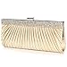 Anladia Satin Steel Crystal Diamante Evening Clutch Bag Prom Bridal Purse