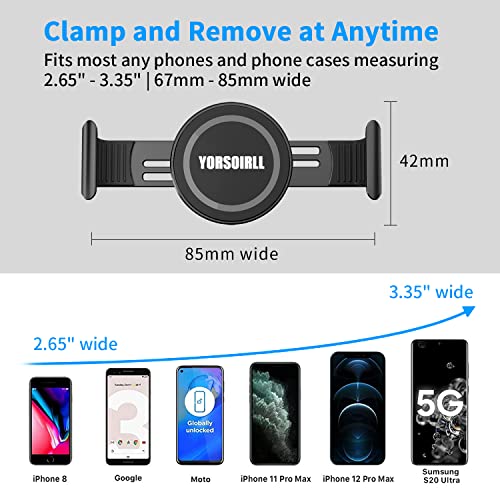 Yorsoirll Metal Phone Clamp Grip For Magnet Car Mount, [Easy Clip & Remove] Metal Phone Clip All Magnet Car Holder Cell Phone Magnetic Plate Compatible With Iphone 13 14Pro Max,Smartphones (Black) #TOP2