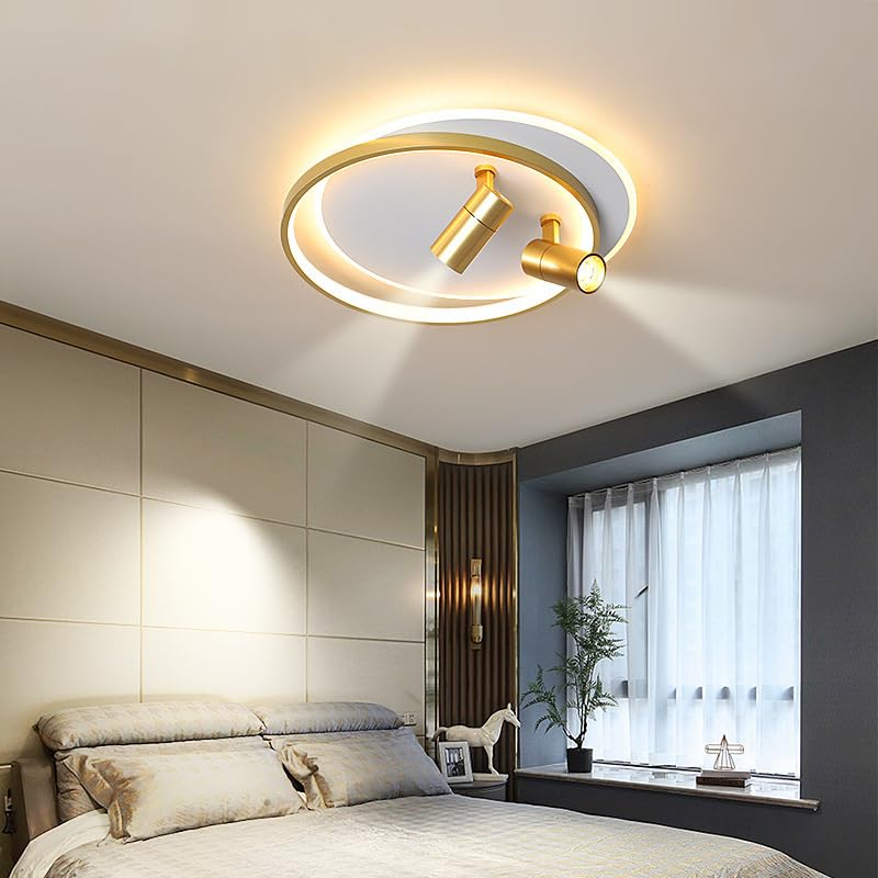 Lampe de salon ronde haut de gamme et plafonnier LED moderne à intensité variable - 3