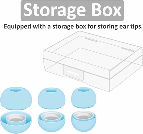 Miniatura 5 de 3 pares compatibles con AirPods Pro 1st 2nd Ear Tips Buds, pequeño, mediano, grande, 3 tamaños, goma de silicona, accesorios compatibles con AirPods