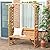 Outsunny Patio Garden Bench Arbor Arch with Pergola and 2 Trellises, 3 Seat Natural Wooden Outdoor Bench for Grape Vines & Climbing Plants, Backyard Decor, Brown
