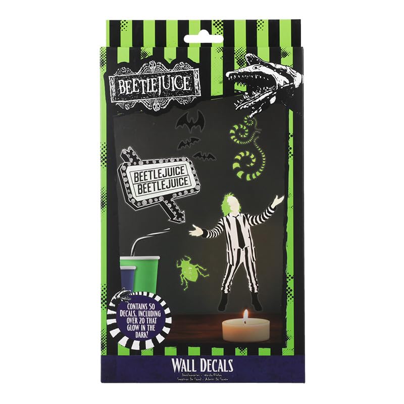 Beetlejuice Wall Decals, Officially Licensed Merchandise, 50 Stickers inc 20 Glow in the Dark Stickers - Image 2