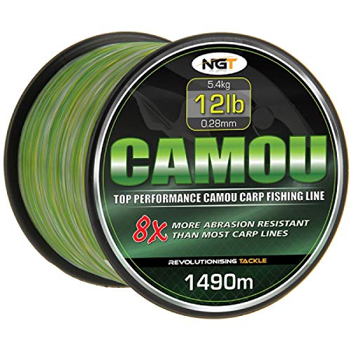 My-Fishing-World Karpfen Angelschnur Camouflage Großspule 0,25,-0,33mm / 4,5-8,2kg / 10-18LB / 1070-1870 0Premiumschnur… – Bild 5