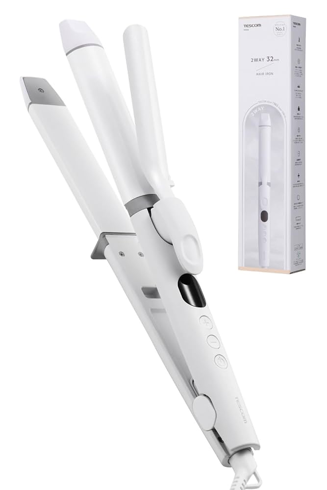 Amazon.co.jp: テスコム ヘアアイロン 32mm 2WAY ナノセラミック