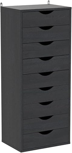 Miniatura 4 de Naomi Home Armario de almacenamiento con cajones para tocador de maquillaje, cómoda alta, cajón de maquillaje con ruedas, cajones de almacenamiento