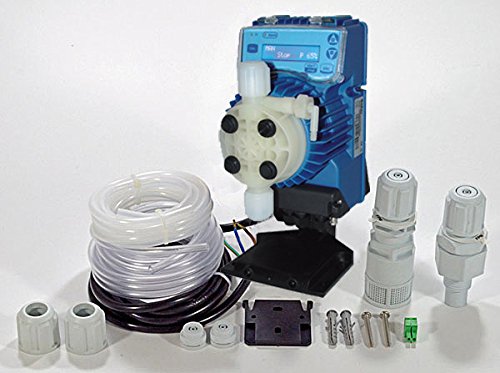 Bomba dosificación ácido, Kit completo control y dosificación de Ph (Acido Clorhidríco/Sulfúrico) para piscinas de hasta 1.000m3.