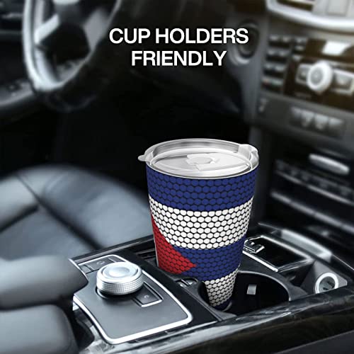 Olyglo 20Oz Car Cup，Tumbler With Lid And Straw Dots Flag Cuba 20Oz Cup 304 Stainless Steel Cup，Mothers Day Gifts Best Friend Funny Gifts For Birthday Christmas #TOP7