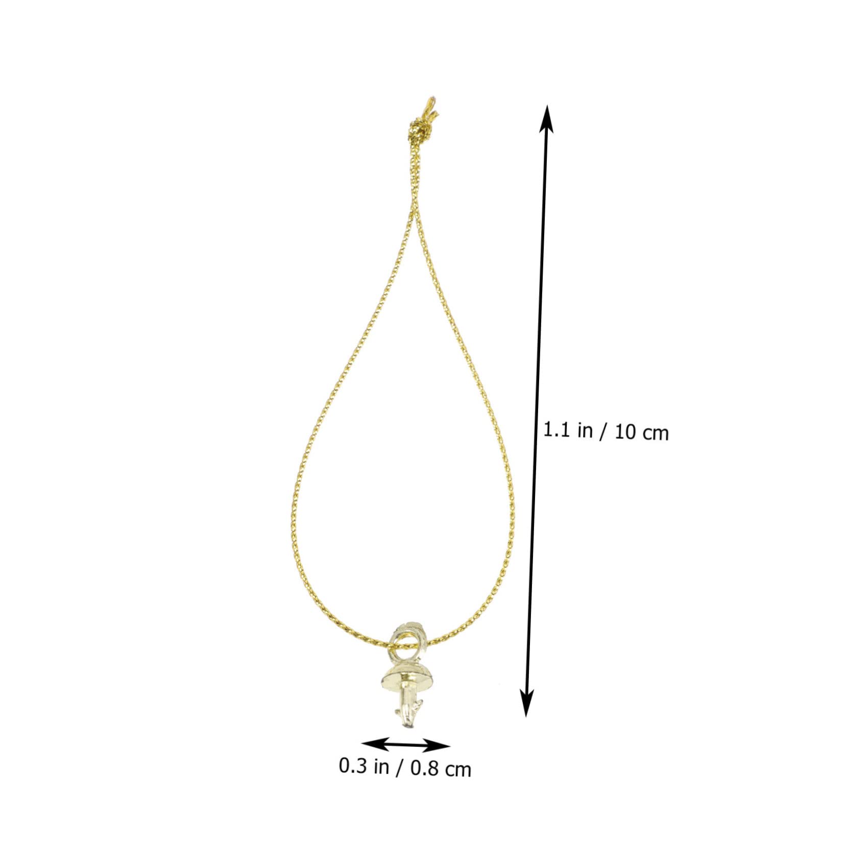 Housoutil Hanging Head Crafts 100pcs Gold Ornaments Gold Hanger Plastic Balls End Caps DIY Hanging Craft Caps Pendant DIY Props for Home Decor