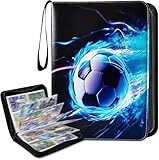 【Regalo Unico】Nuestro Álbum de Recortes de Fútbol con un diseño de portada de fútbol personalizado para que destaque entre otros tarjeteros. Se puede utilizar no sólo para poner tarjetas, sino también para poner algunas fotos pequeñas. Puedes regalárselo a tus amigos, les encantará este tarjetero de fútbol de gran capacidad.