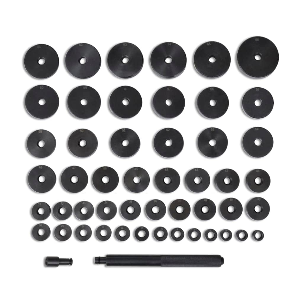 vidaXL Set 51 pz Dischi Boccola Cuscinetti Guarnizioni 18-65mm Kit per Auto