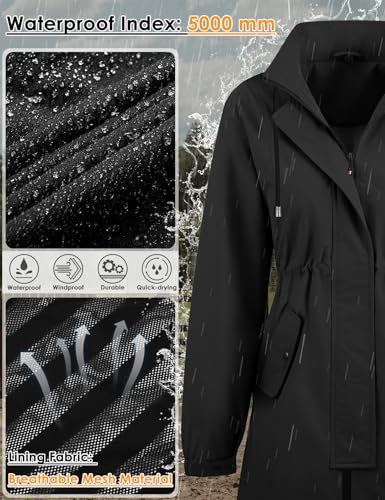 Chubasquero impermeable al aire libre para mujer ideal para días lluviosos 3