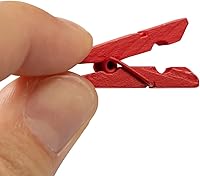 Vista 142 de JAM PAPER Wood Clip Clothespins - Small - 7/8 Inch - White - 50 Clothes Pins/Pack