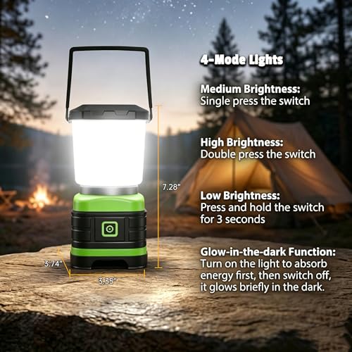 Lichamp LED Camping Lantern, Portable Lanterns Flashlights, Outdoor Lights - Image 2
