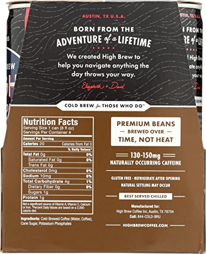 High Brew Coffee Cold-Brew, Black And Bold, 8 Fl Oz #TOP6