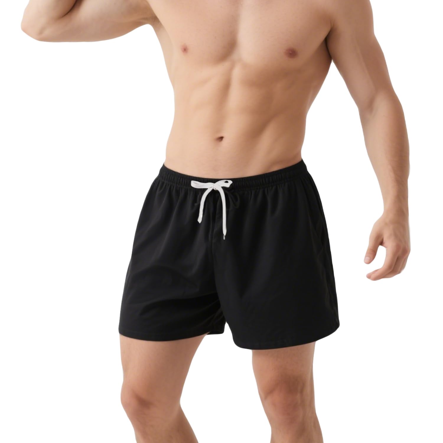 Waghaw Mens 5 Inch Pajama Shorts Lounge Cotton Sleep Shorts Active Shorts Elastic Waist Lightweight PJ Bottoms Shorts