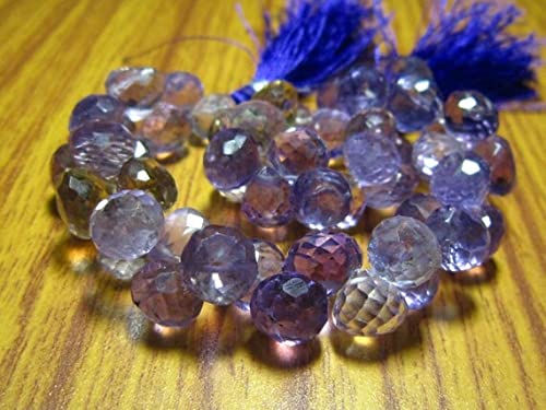 Ametrine facettée LKBEADS : perles d'oignon 7-8.5mm en fil de 7 pouces pour bijoux