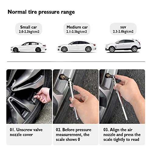 Image of Tire Repair Kit with Plugs,Tire Plug Kit Heavy Duty Professional with T-Handle Tool and Tyre Pressure Pen,Universal Fix a Flat Tires Sealant for Emergency Fixing Tires Puncture