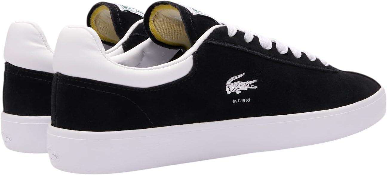 Lacoste Women's BASESHOT Sneaker, BLK/WHT, 6 - Image 5
