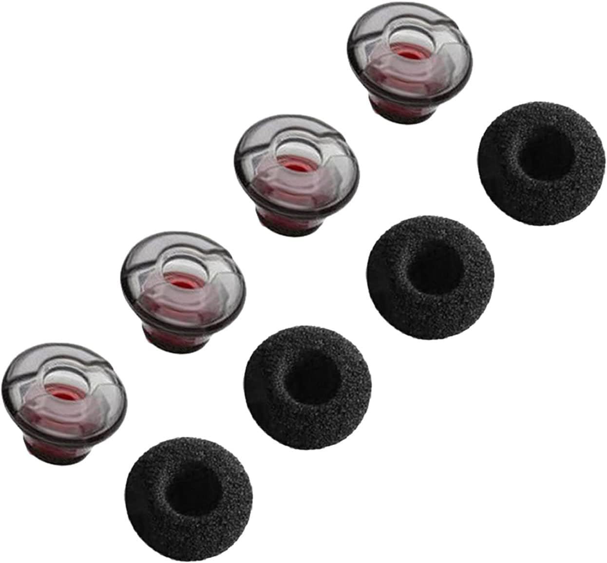 A-Focus Voyager 5200 Eartips Set, Comfortable Replacement Ear Tips Kits Earpads Foam Earbuds Ear Gels Compatible with Plantronics Voyager 5200 5210 5220 Legend Headset Medium M Gray 4 Pcs
