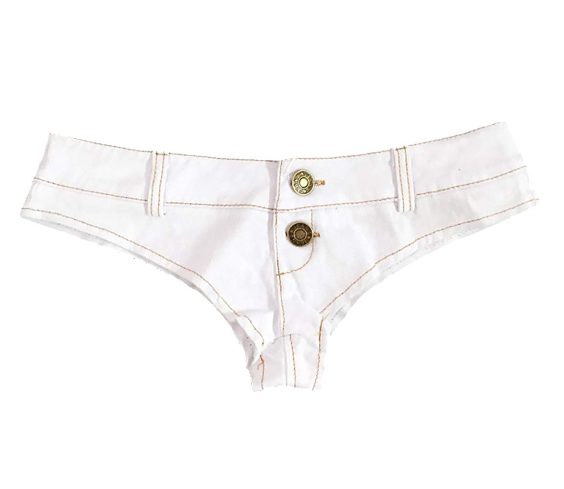 NaturemoreWomen's Sexy Low Waisted Stretch Mini Denim Shorts Hot Pants Clubwear