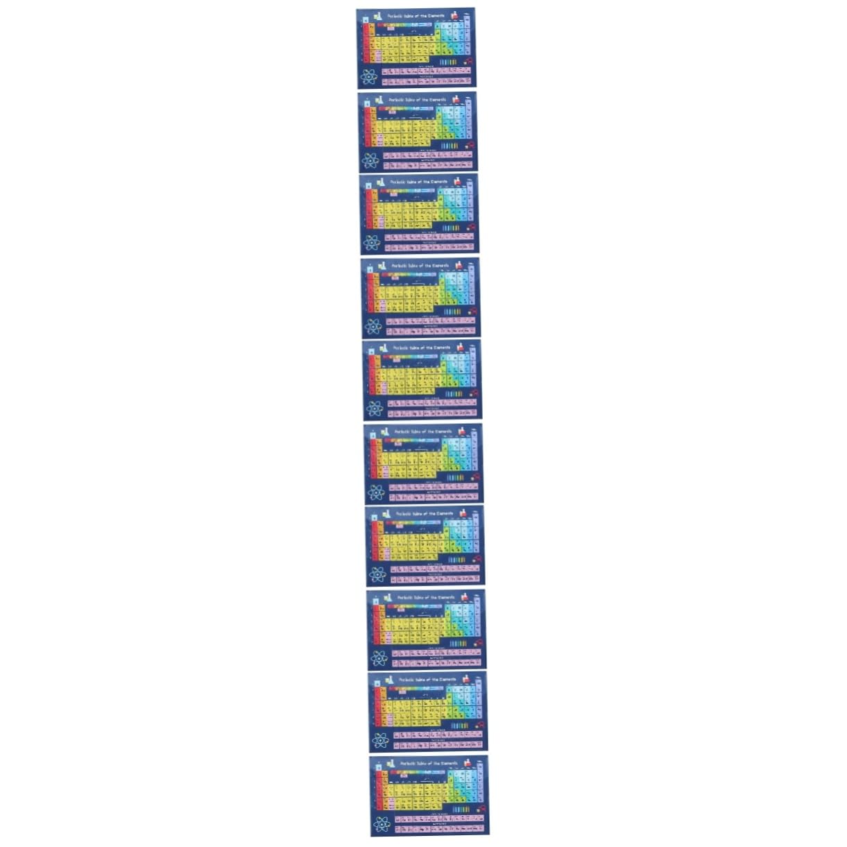 STOBOK 10stücke Periodensystem Poster Für Schule Und Zuhause Chemie Lernposter Mit Elementen Dekoration Für Klassenzimmer Und Kinderzimmer Hochwertiger Leicht Verständlich Und