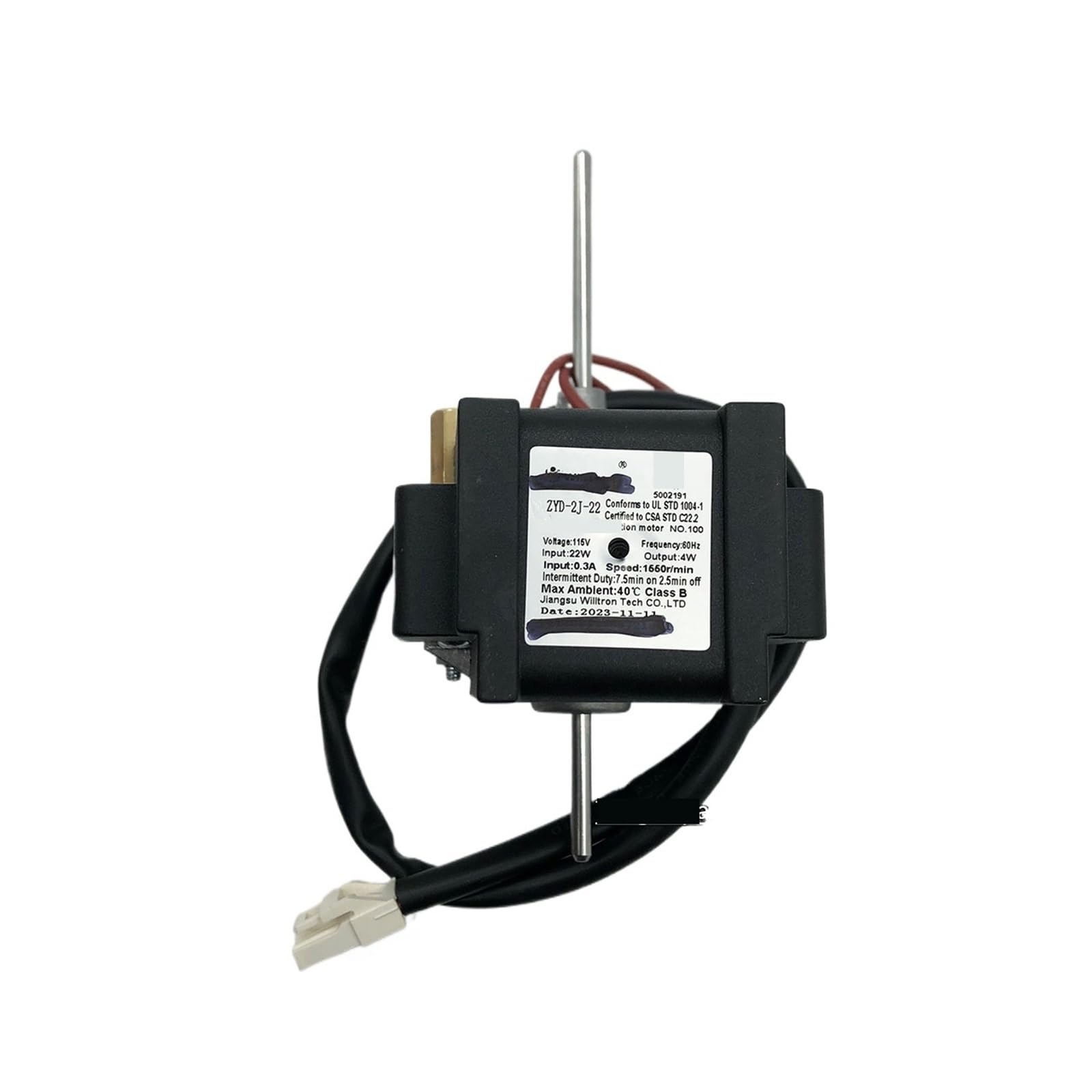 ZYD-2J-22 Series Refrigeration Fan Input 22W Output 4W 1550RPM 115V Freezer Fan Shaded-Pole Induction Motor Accessories for Refrigerator