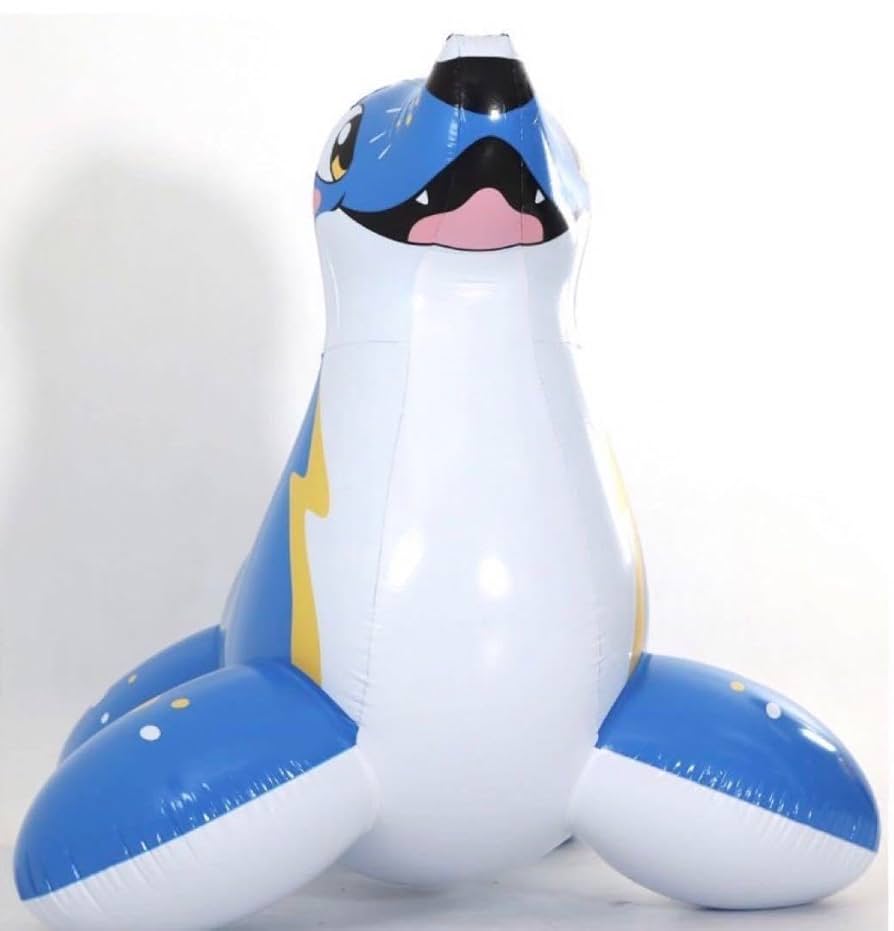 Amazon | 巨大アザラシ ブルー ツヤあり フロート 空気ビニール