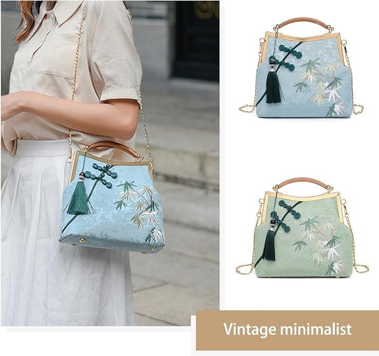 Sac de soirée avec finitions brodées chic et raffinées