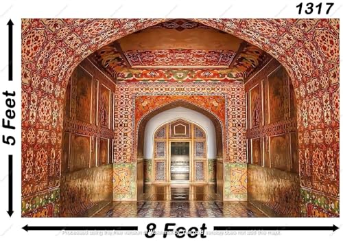 Image of Backdropon Interior Palace Architecture Vintage Art Photography Backdrops Nature Backdrop Curtain Cloth Birthday Background Seamless Photo Booth Prop Backdrop Size 5Feet Height & 8Feet Width(5 * 8)