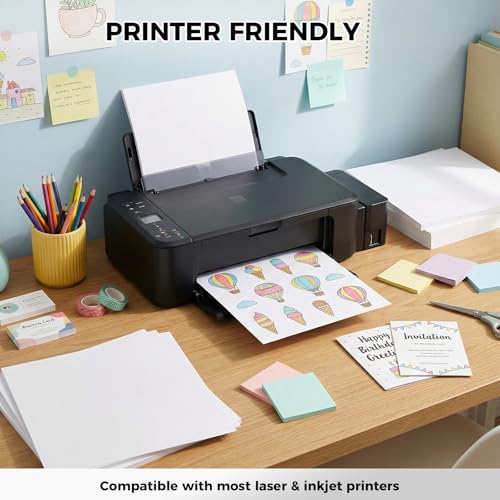 Koogel 25 Sheets 12x12 White Cardstock Paper, 65LB/180GSM Square Paper for Scrapbooking, Card Making, Invitations and DIY Project Pack - Image 3