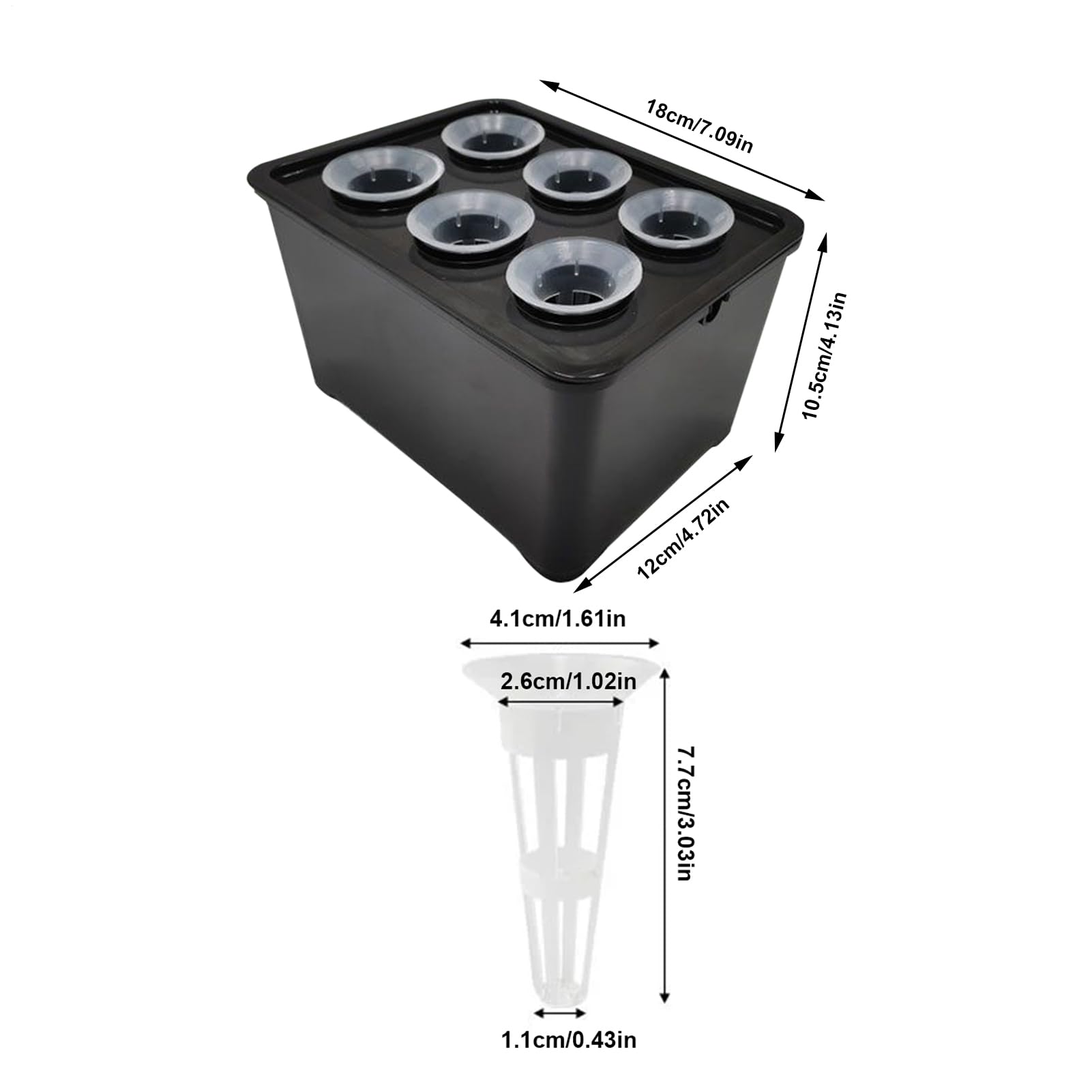 Hydroponics Growing System Kit6-Holes Germination SystemSoilless Cultivation Box | for Vegetables Flowers Fruits Indoor Outdoor Garden Greenhouse Farm Backyard Windowsill Balcony product thumbnail 6