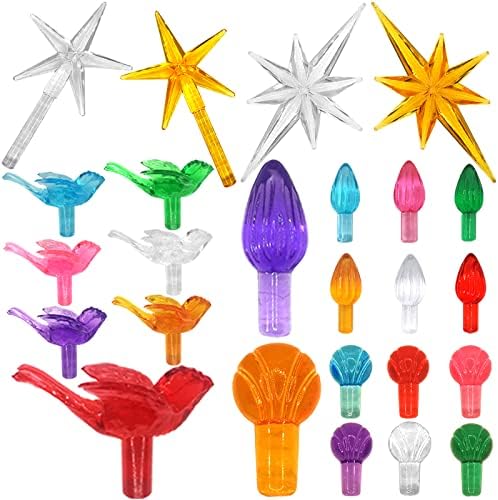 Creative Hobbies Ceramic Christmas Tree Replacement Lights – 100 Medium Twist Bulbs + 3 Star Toppers, Multi-Color - View #10