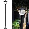 67" Solar Lamp Post Lights Outdoor 50 Lumens, Solar Powered Vintage Street Lights for Garden, Lawn, Pathway, Driveway, Front/Back Door?Planter not Included?