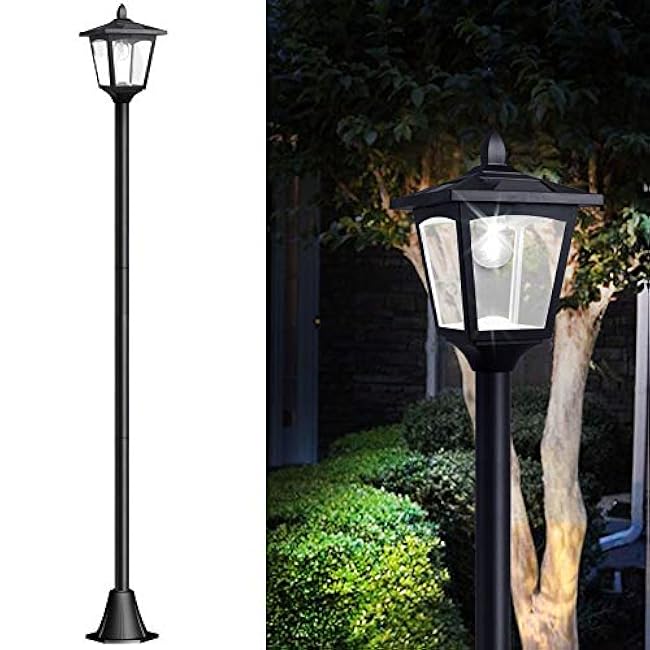 67 Solar Lamp Post Lights Outdoor 50 Lumens, Solar Powered Vintage Street Lights for Garden, Lawn, Pathway, Driveway, Front/Back Door¨×Planter not Included¨Ø