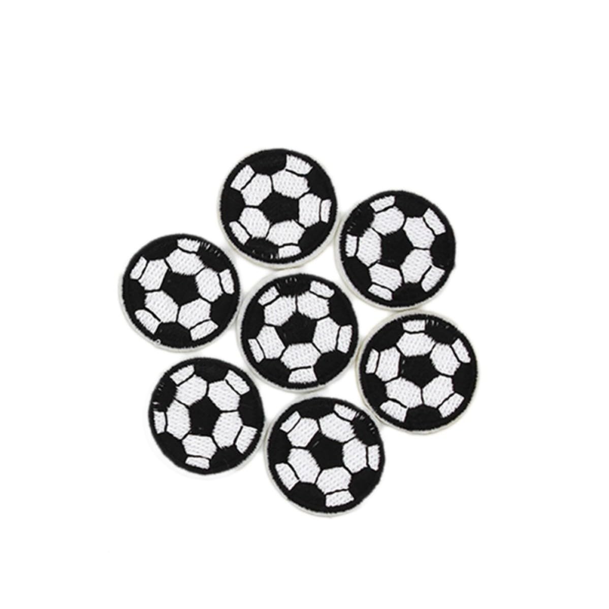 10 Parches Bordados de Fútbol Ideales para Manualidades y Proyectos de Arte DIY, Cubre Agujeros Fácilmente para Coser en Ropa y Bolsos de Tejido
