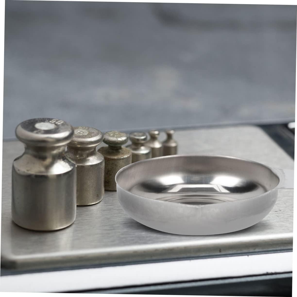 Tofficu 30pcs Stainless Steel Electronic Scale Trays for Weighing Gems and Jewelry Weighting Trays Smooth Edges for Kitchen and Precision Measurements