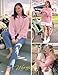 Wyeysyt Womens Cardigan Sweater Button Down Long Sleeve Chunky Soft Knit Sweater Fall Open Front Loose Casual Cardigan Coat(Pink-XS)