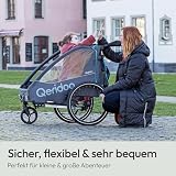 Qeridoo QUPA 1 Blue | Fahrradanhänger 1 Kind | Kinder Fahrradanhänger mit Blattfederung & Handparkbremse | Jogger Kinderwagen | Kinderfahrradanhänger | Kinderbuggy | Fahrrad Anhänger Kinder