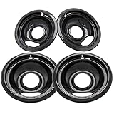 SANYCASA Whirpool Drip Pans, 10% Energy Save by Enamel Spraying Prevent Bending and Rust -Includes a...