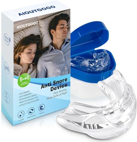 anti ronflement efficace puissant, 2 Pièces Gouttière Dentaire Bruxisme en TPE Souple, Gouttière Anti Ronflement pour Adultes, Anti Ronflement Bouche Maison et Voyage（Transparents）