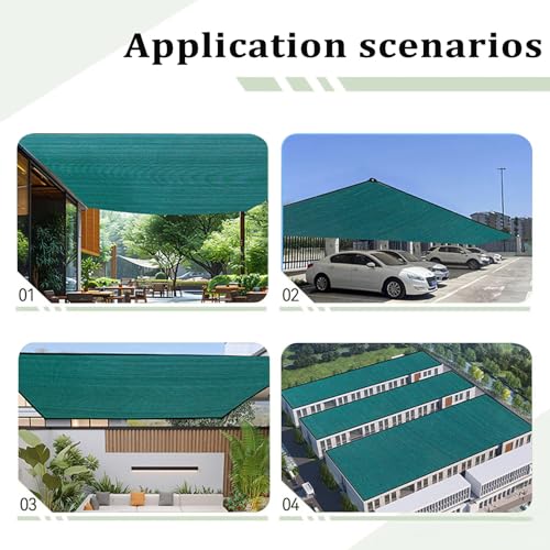 Toile d'ombrage résistante aux UV 5x13m matériau durable vert