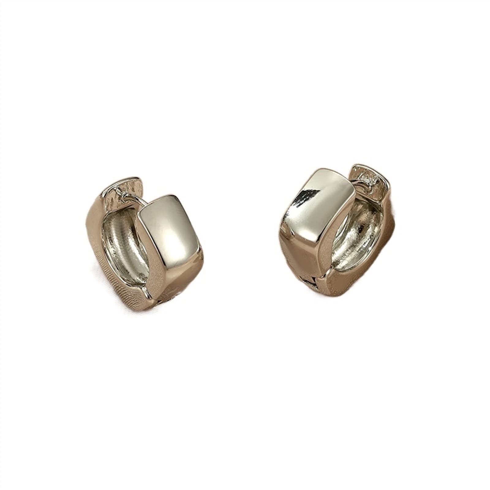 HJMMHX Pendientes de Mujer 2023, Pendientes de aro de Metal Liso de aleación de Cobre Simple para Mujer, joyería de Moda para Chica, Pendientes de Uso Diario