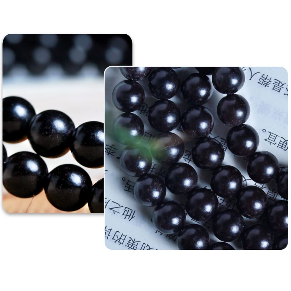 Feng Shui Schwarze Buddha-Perle aus Sandelholz, 108 buddhistische Mala-Perlen aus Ebenholz, Halskette für Gebet, 12 mm
