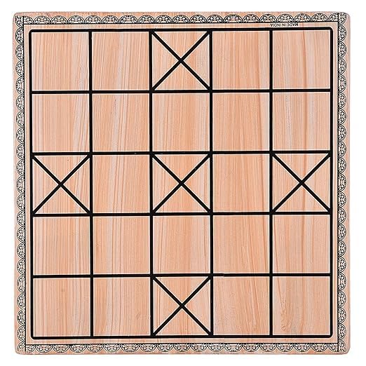 Crafts India® Handcrafted channapatna Wooden Chowka bara,Katta Mane,Taayam,Kaangi Chaala,Kaana Dua,Traditional Indian Ludo Board Game,Classic Board Game,L 5 & 7 Toys