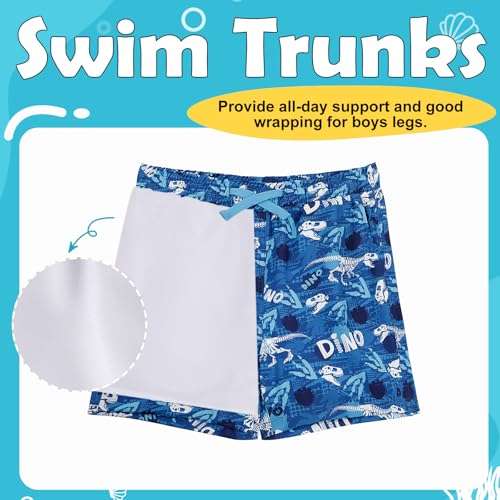 Maillot de bain garçons 2 en 1 LACOFIA avec boxer de compression intégré - 2