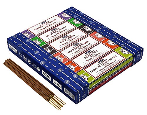 Satya Incense Sticks Variety Pack 15gm x 12 Pack, Natural Organic Hand rolled Incense Sticks Set - Best For Aromatherapy, worship, Yoga Meditation # pk1 - Image 2