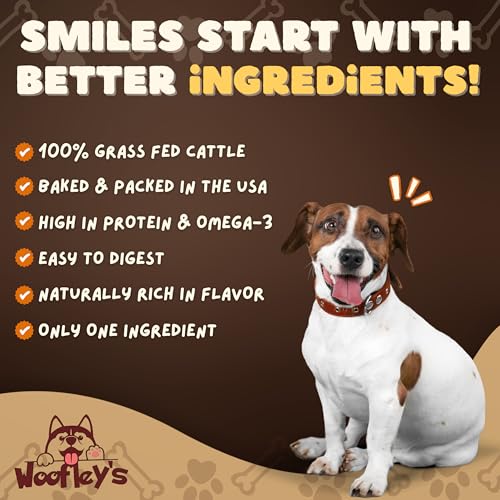 Image of Woofley's 10-12 inch Bully Dusted Beef Cheek Roll - (5 Count)- Beef Cheek Rolls for Dogs - Long Lasting Natural Dog Chews