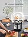COMFEE' Compact Rice Cooker 8 Cups Cooked/4 Cups Uncooked, 9-in-1 Multi Cooker, Fast Rice Maker, Steam, Brown Rice, Grains, Fuzzy Logic Technology, Grey