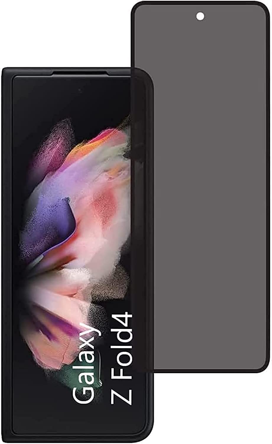 Muzz Tempered Glass for Samsung Galaxy Z Fold 4 Privacy Tempered Glass Screen Protector Protective Glass for Samsung Z Fold4 5G (1 PCS Front Only).